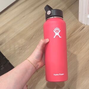 Hydro Flask Coral Bottle with Black Lid